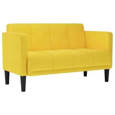 Loveseat bank geel 111 cm stof Loveseat bank geel 111 cm stof