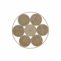 Wanddecoratie DKD Home Decor 45,5 x 2 x 45,5 cm Natuurlijk - thumbnail