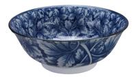 Blauw/Witte Kom - Mixed Bowls - 1000ml - 21 x 8cm - thumbnail
