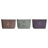 Toilettas DKD Home Decor Bruin Groen Bordeaux Canvas Yoga 33 x 8 x 20 cm (3 Stuks) - thumbnail