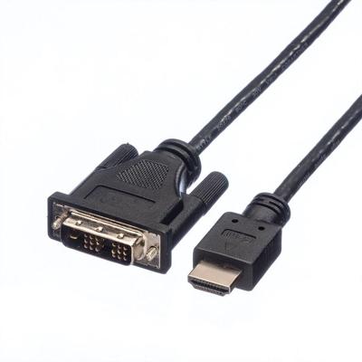 ROLINE Monitorkabel DVI (18+1) - HDMI, M/M, zwart, 1,5 m