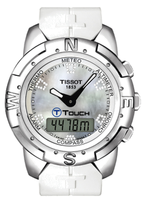 Horlogeband Smartwatch Tissot T33785888A / T610020042 Silicoon Wit 20mm