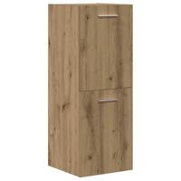 4-delige Badkamermeubelset bewerkt hout artisanaal eikenkleur - thumbnail