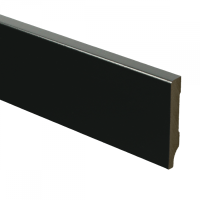 MDF Moderne plint 55x9 voorgelakt RAL9005 - lengte 240cm