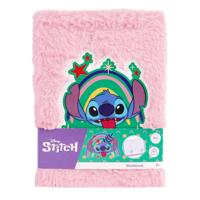 Canenco Stitch pluche notitieboek roze - thumbnail