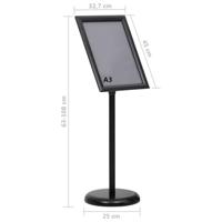 VidaXL Posterstandaard a3 aluminiumlegering zwart - thumbnail