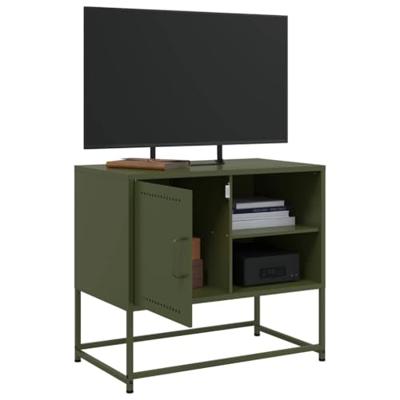 Tv-meubel 68x39x60,5 cm staal olijfgroen