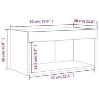 Tv-meubel met LED-verlichting 60x30x30 cm wit - thumbnail