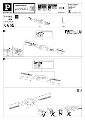 Paulmann 95478 230V-railsysteemcomponenten Lijnverbinder Wit