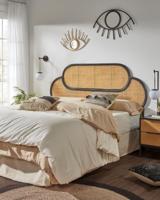 Lalita rotan hoofdeinde met zwarte afwerking 170 x 120 cm - thumbnail