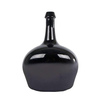 Diversen Vaas graffa victoria s mat/glans zwart 19x14x26 glas