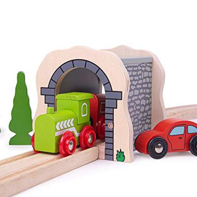 Bigjigs houten rails grijze tunnel - thumbnail
