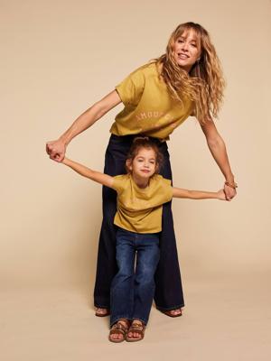 T-shirt meisjes biologisch katoen olijf