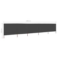 VidaXL Windscherm 5-panelen 600x80 cm stof antraciet - thumbnail