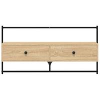 Tv-meubel wandgemonteerd 100,5x30x51 cm hout sonoma eikenkleur - thumbnail