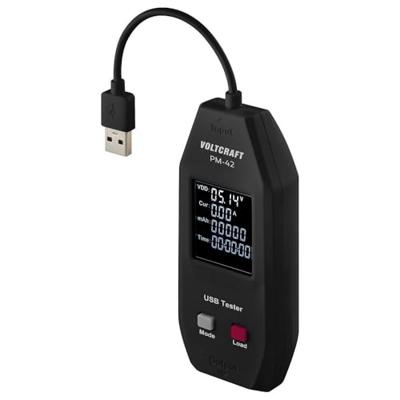 VOLTCRAFT PM-42 USB-tester Digitaal Incl. testkabel VOLTCRAFT PM-42 USB-tester Digitaal Incl. testkabel