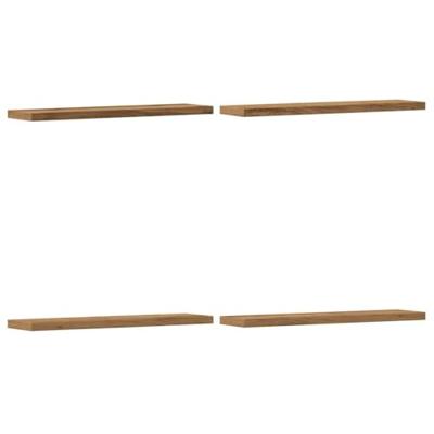 Wandschappen 4 st 40x10x1,5 cm bewerkt hout artisanaal eiken - thumbnail