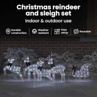 VidaXL Led rendieren 5 pcs wit stof - thumbnail