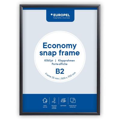 Europel Clicklijst Economy, lijst 25 mm, ft B2, zwart Europel Clicklijst Economy, lijst 25 mm, ft B2, zwart