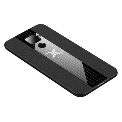 Voor Huawei Nova 5i Pro XINLI stiksels doek Textue schokbestendige TPU beschermhoes (zwart)
