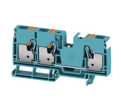 Weidmüller 2674980000 Doorgangsserieklem Push-In-klem, Steekaansluiting Blauw 25 stuk(s)