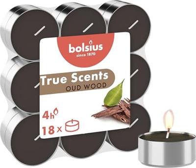 Bolsius Geurtheelicht 4 uur Oud Wood - 18 stuks