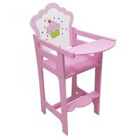 Houten poppenstoel roze Cupcake - thumbnail