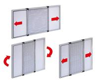 Muggennet IRS Wit 50 x 40 cm Ramen Muggennet Uitschuifbaar (2 Stuks) - thumbnail