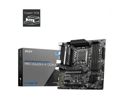 MSI pro h610m-g ddr4 socket 1700 moederbord (gb-lan, sound, µatx)