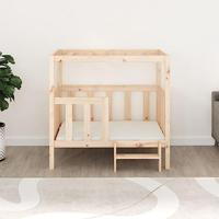 VidaXL Hondenmand 105,5x83,5x100 cm massief grenenhout - thumbnail