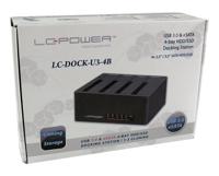 LC-Power LC-DOCK-U3-4B basisstation voor opslagstations USB 3.0 Type-A Zwart - thumbnail