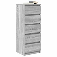 Dressoir met lades 37,5x35x99 cm spaanplaat grijs Sonoma - thumbnail
