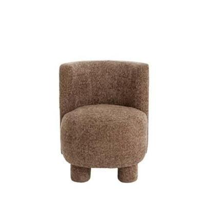 Light & Living Fauteuil 'Kamova' Chenille, kleur Donkerbruin