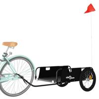 Fietstrailer oxford stof en ijzer zwart - thumbnail
