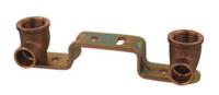 Kirchhoff Montage-eenheid van rood messing, blank, 18 mm x 1/2"IT, dikte 150 mm, 1 socket (4976g) - 989122855 - thumbnail