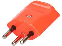 Max Hauri 132608 Netstekker Zwitserland Kunststof 250 V Oranje - thumbnail