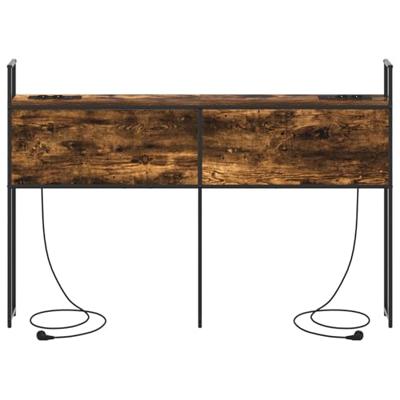 Opberghoofdbord Gerookt eiken 140 cm Bewerkt hout Opberghoofdbord Gerookt eiken 140 cm Bewerkt hout