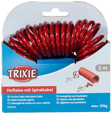 Trixie Vastbindlijn met spiraalkabel 5 meter - thumbnail