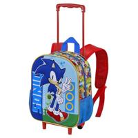 Sonic The Hedgehog 3D Backpack with Wheels Unstoppable Blue Small - thumbnail