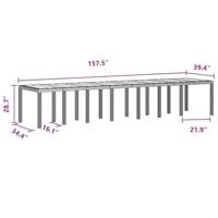 17-delige Tuinset met kussens poly rattan bruin - thumbnail