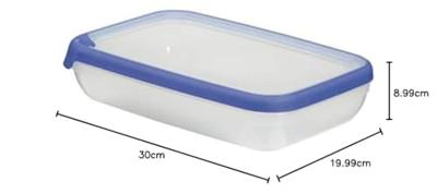 Curver Grand Chef Vershoudbak Rechthoek 2,6L Transparant/Donkerblauw