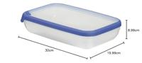 Curver Grand Chef Vershoudbak Rechthoek 2,6L Transparant/Donkerblauw - thumbnail