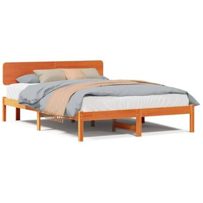 Bedframe Wasbruin 160 x 200 cm Massief grenenhout Bedframe Wasbruin 160 x 200 cm Massief grenenhout
