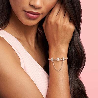 Pandora 786322CZ-05 Veiligheidsketting Transparant Pave zilver-zirconia rosekleurig-wit Pandora 786322CZ-05 Veiligheidsketting Transparant Pave zilver-zirconia rosekleurig-wit