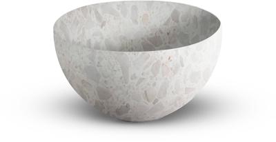 Looox Ceramic Terrazzo Small Compacte waskom Ø 23x13 cm Beige