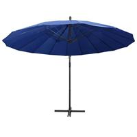 VidaXL Zweefparasol met aluminium paal 3 m blauw - thumbnail