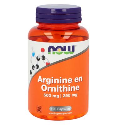 NOW Arginine & Ornithine 500/250 Capsules