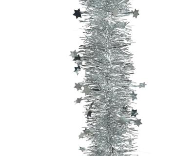 Guirlande Lametta Ster 270cm Ø10cm Zilver Guirlande Lametta Ster 270cm Ø10cm Zilver