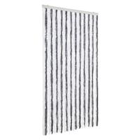 Vliegengordijn 100x230 cm chenille grijs en wit - thumbnail