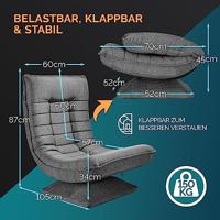 Relax Lounger Aberdeen Stof Grijs - thumbnail